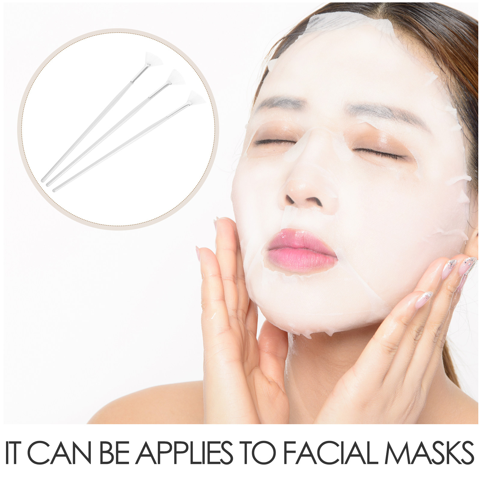 3Pcs Face Mask Applicator Brus - Beauty Makeup Face review and price