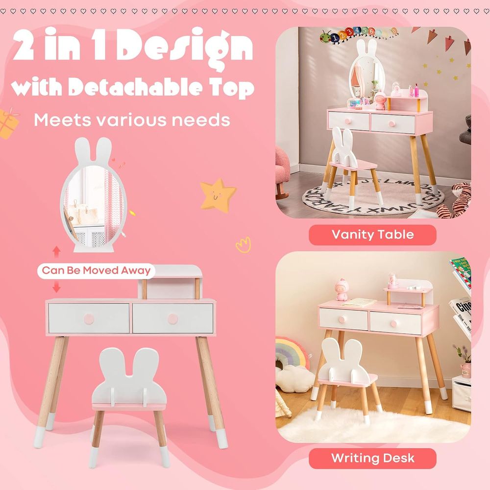 EY Kids Vanity, Rabbit Themed  - Beauty Makeup Kids review and price