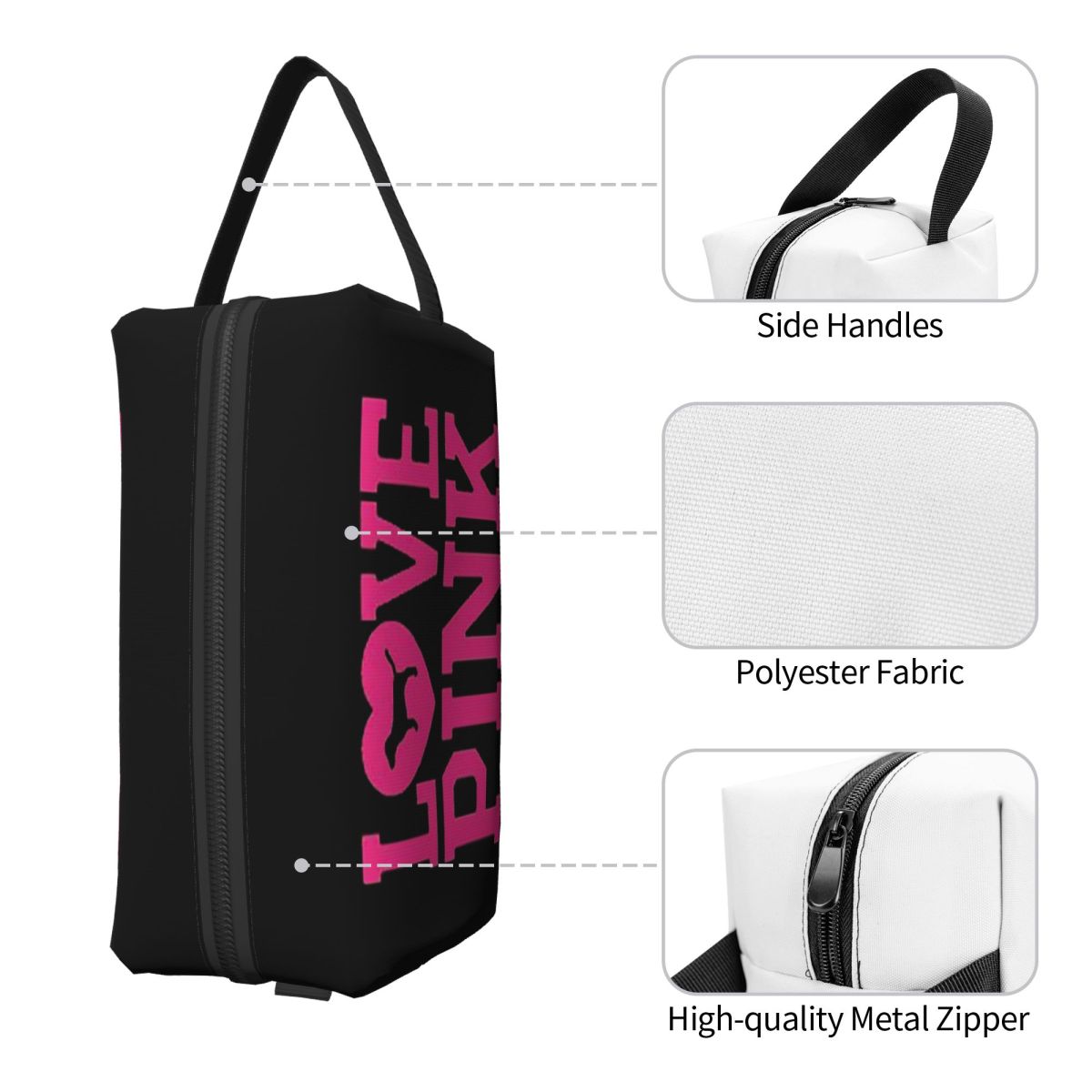 Love Pink Makeup Bag Cosmetic  - Beauty Love Makeup review and price