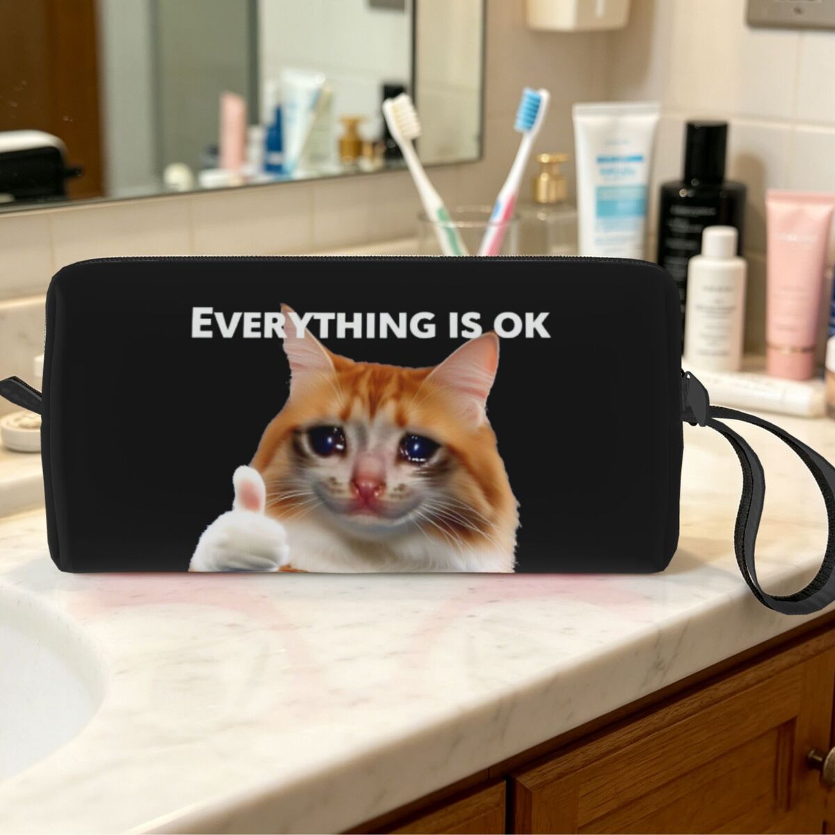 Everything's Ok Crying Cat Mem - Beauty Makeup Ok review and price