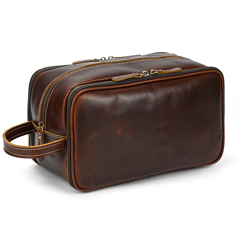 Cowhide Toiletry Bag Men Leath - Beauty Makeup Supply review and price